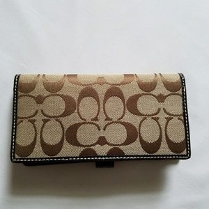 Coach Signature Checkbook Cover